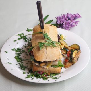 Schiacciata z boczniakiem vege