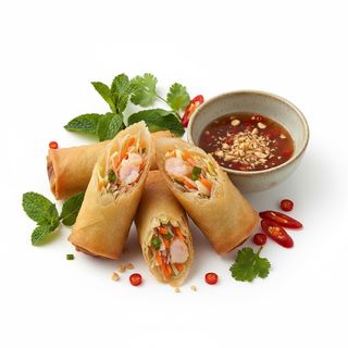 Involtini primavera con gamberi