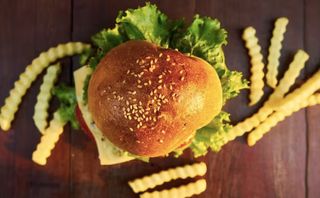 Бургер с дърпано свинско месо (400г)