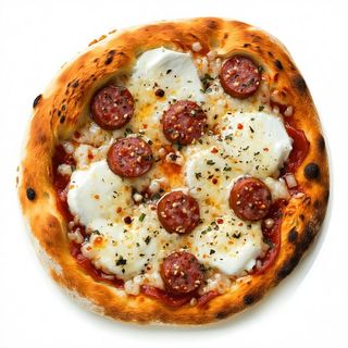 Pizza bianca diavola - al piatto