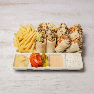 Piatto arabo shawarma di vitello