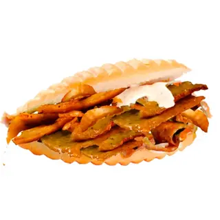 Kebab doble mixto con  queso