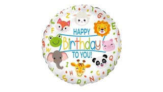 Balon Happy Birthday Biały