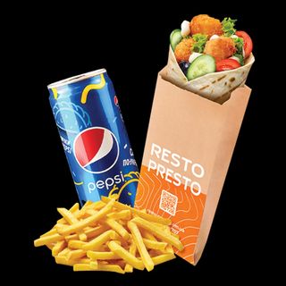 Шаурма з нагетсами + картопля фрі+пепсі 0,33