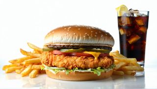 Menù double chicken burger