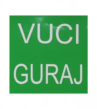 (005149) Naljepnica VUCI-GURAJ 19,5x19,5cm zelena M50827