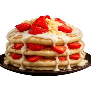 Pancake white fragola - Cioko bianco, fragole e Lotus