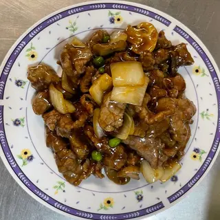 ternera con salsa de ostras