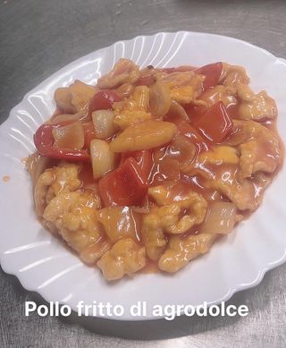 pollo fritto in salsa agrodolce