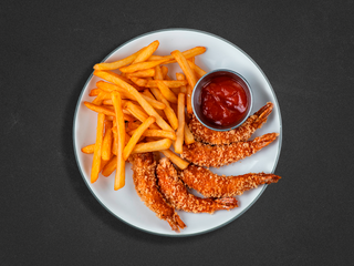 Креветочки з картоплею Фрі