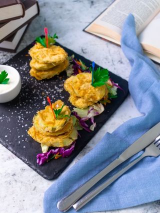 Dovlecel pane cu sos alb 