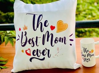 Mamas Couch Pillow + 10 Free Pink Roses