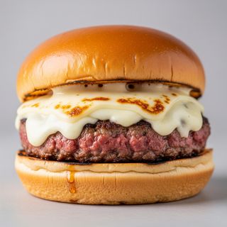 Panino hamburger e mozzarella