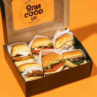 6 mini burgers Box