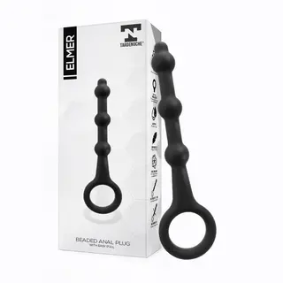 Plug Anal Con Aro De Fácil Extracción Silicona Negro