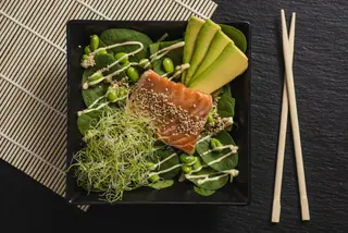 Fresh salmon salad