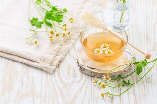 thé vert à la camomille