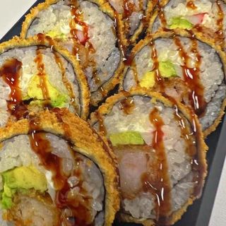 5 piezas de roll tigre langostino en tempura