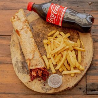 Suya Pancake + a side + drink