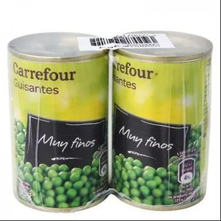 Guisantes Muy Finos Al Natural Carrefour Pack 2 Uds De 95 G