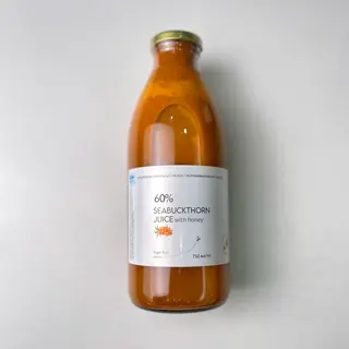 Облепиховый Нектар С Мёдом 60% 750 Мл/ Seabuckthorn Juice With Honey 60%