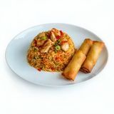 bambú y setas chinas salteadas