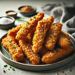FINGERS DE POLLO MARINADOS CON MAYONESA DE CURRY