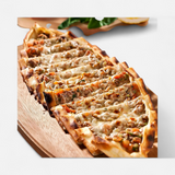 Kuşbaşılı Kaşarlı Pide (Pide with Sliced Beef and Cheese)