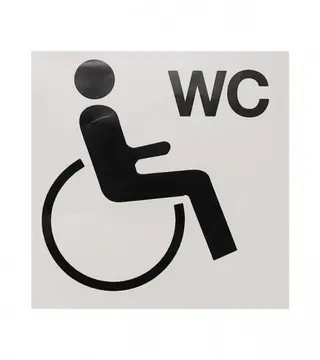 (005166) Naljepnica WC ZA INVALIDE 19,5x19,5cm M50844