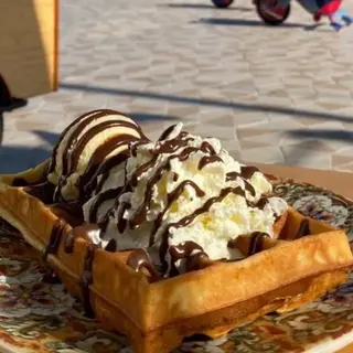 Gofre con Helado
