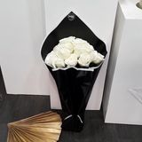 30 roses blanches