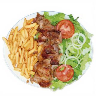 Plato Grande Carne, Verduras, Patata y salsas