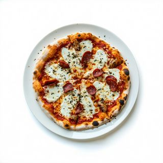 Pizza Quattro Formaggi cu Chorizo  medie