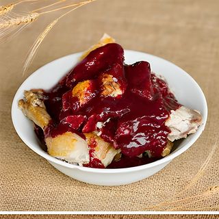 შემწვარი წიწილა მაყვლის წვენში