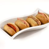 Panes de ajo con ingredientes y mozzarella (4 uds.)