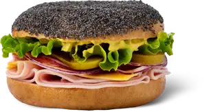 Bagel sa šunkom i sirom