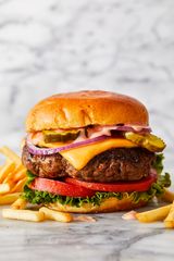 Hamburger Chicken cheese burger frites