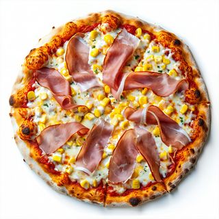 Pizza Panna prosciutto cotto e mais
