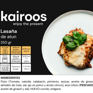 Lasaña de atún (350 gr)