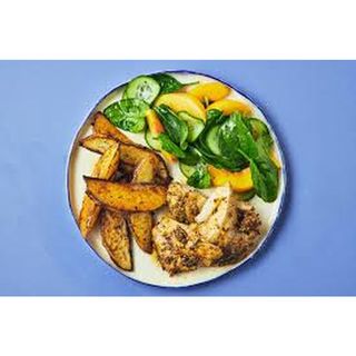 Half Grilled Chicken with Wedges