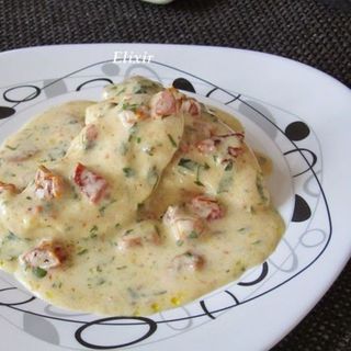 Пилешко Филенца с зеленчуци и сметана 