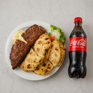 Punjena pljeskavica + Coca-Cola