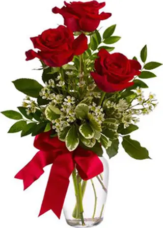 Bouquet 3 rose rosse
