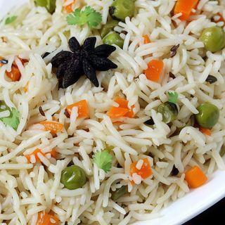 Arroz basmati com legumes