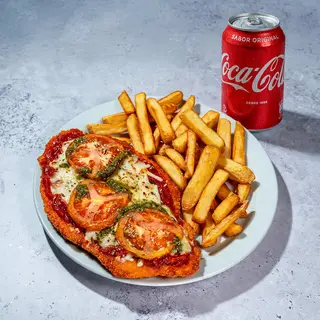 Menú Coca Cola Milanesa de Pollo Napolitana