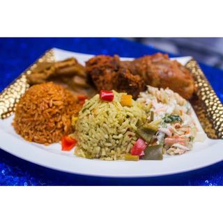 Jollof Rice +Fried Rice + Salad + Turkey