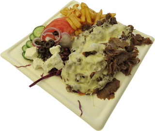 Daily Kebab na talerzu z serem