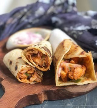 Chicken tikka roll