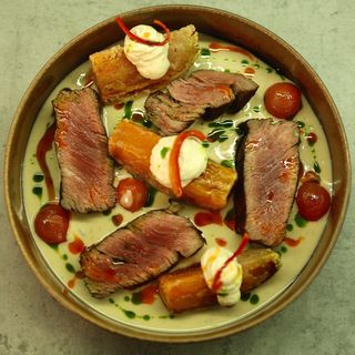 Шатобріан з бататом та соусом чилі-гамадарі