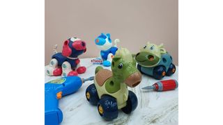 Конструктор зверюшки-машинки с шуруповертом и отверткой